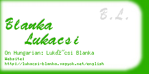 blanka lukacsi business card
